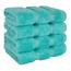 American Soft Linen Luxus-Waschlappen für Badezimmer, 100 % Baumwolle, 4-teiliges türkisches Waschlappen-Set, 33 x 33 cm, weiche Lappen für Körper und Gesicht, Türkisblau