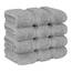 American Soft Linen Luxus-Waschlappen für Badezimmer, 600 g/m², 100 % Baumwolle, 4-teiliges türkisches Waschlappen-Set, 33 x 33 cm, weiche Lappen für Körper und Gesicht, Hellgrau