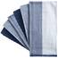 Bumble Küchenhandtücher - Geschirrhandtücher Handtücher Baumwolle – 6er Pack – XL Größe 50 x 70 cm – Edle, Weiche und Robuste Ringspinnbaumwolle in 3 Verschiedenen Texturen (Blau)