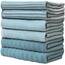 Bumble Küchenhandtücher - Geschirrhandtücher Handtücher Baumwolle – 6er Pack – XL Größe 50 x 70 cm – Edle, Weiche und Robuste Ringspinnbaumwolle in 3 Verschiedenen Texturen (Aqua)