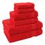 Cotton Paradise 6-teiliges Handtuch-Set, 100% Baumwolle, weich, saugfähig, türkische Handtücher für Badezimmer, 2 Badetücher, 2 Handtücher, 2 Waschlappen, rotes Handtuch-Set