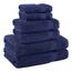 Cotton Paradise 6-teiliges Handtuch-Set, 100% türkische Baumwolle, weiche, saugfähige Handtücher für Badezimmer, 2 Badetücher, 2 Handtücher, 2 Waschlappen, Marineblau