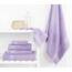 Cotton Paradise 6-teiliges Handtuch-Set, 100% Baumwolle, weich, saugfähig, türkische Handtücher für Badezimmer, 2 Badetücher, 2 Handtücher, 2 Waschlappen, lila Handtuch-Set