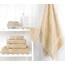 Cotton Paradise 6-teiliges Handtuch-Set, 100% türkische Baumwolle, weiche saugfähige Handtücher für Badezimmer, 2 Badetücher, 2 Handtücher, 2 Waschlappen, Sand Taupe Handtuch-Set