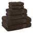 Cotton Paradise 6-teiliges Handtuch-Set, 100% türkische Baumwolle, weiche, saugfähige Handtücher für Badezimmer, 2 Badetücher, 2 Handtücher, 2 Waschlappen, braunes Handtuch-Set
