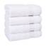Cotton Paradise Türkisches Waschlappen-Set für Badezimmer, 100% Baumwolle, weich, saugfähig, kleine Handtücher, Waschlappen, Weiß, 4 Stück