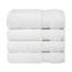 Cotton Paradise Türkisches Waschlappen-Set für Badezimmer, 100% Baumwolle, weich, saugfähig, kleine Handtücher, Waschlappen, Weiß, 4 Stück