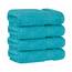 Cotton Paradise Türkische Waschlappen für Badezimmer, 100 % Baumwolle, weich, saugfähig, kleine Handtücher, Waschlappen für Körper, Aquablau, 4 Stück