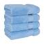 Cotton Paradise Türkisches Waschlappen-Set für Badezimmer, 100% Baumwolle, weich, saugfähig, kleine Handtücher, Waschlappen, Himmelblau, 4-teilig