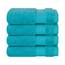 Cotton Paradise Türkische Waschlappen für Badezimmer, 100 % Baumwolle, weich, saugfähig, kleine Handtücher, Waschlappen für Körper, Aquablau, 4 Stück