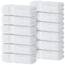 White Classic WhiteClassic Luxus Waschlappen für Badezimmer-Hotel-Spa-Küche - Reif aus ägyptischer Baumwolle - sehr saugfähig Hotel Quality Gesichtstücher - Groß Satz von 12 - White