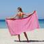 WETCAT Türkisches Strandtuch, übergroß, 96.5x180.9 cm, 100% Baumwolle, sandfrei, schnell trocknend, extra groß, türkisches Handtuch, leichtes Reisehandtuch für Erwachsene, Strandzubehör, Fuchsia