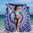 Elite Trend Mikrofaser-Strandtuch für Erwachsene mit Tasche, XXL, 183 x 183 cm, leicht, sandfrei, schnell trocknend, für Reisen, Schwimmen, Yoga, Camping (Blue Beauty)