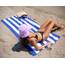 Elite Trend Mikrofaser-Strandtuch für Erwachsene mit Tasche, extra groß, 198,1 x 88,9 cm, leicht, sandfrei, schnell trocknend, Handtuch für Reisen, Schwimmen, Yoga, Camping (Cabana Navy)