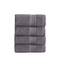 TRIDENT Handtuchset - Soft and Plush - 4-teiliges Handtuchset, 500 GSM, 100% Baumwolle Handtuch Set, Feather Touch, hochsaugfähig, superweich (Holzkohle)