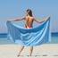 WETCAT Vorgewaschenes Super weiches türkisches Handtuch, 100% Baumwolle, Stranddecke, Pestemal, Fouta, Überwurf – für Bad, Strand, Pool, Picknick, Yoga, Reisen, 94 x 178 cm – Katze Katze Basic Blue