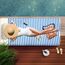 JML Mikrofaser-Strandtücher, Badetuch (2 Stück, 76.2 x 152.4 cm), Cabana-Streifen, saugfähig und schnell trocknend, Strandtuch-Set für Erwachsene, Reisen, Sommer, Sport, Schwimmen, Camping, Pink