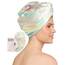 Kitsch Satin-umwickeltes Mikrofaser-Haarhandtuch – schnell trocknend, lockiges Haar für Damen, nasses Haar, Mikrofaser-Handtuch für Haare, Haartrockner-Handtuch, Haartücher für Damen, Haarturban für