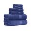 Amazon Basics 6-teiliges set bleichbeständiges Baumwoll-Badehandtuch-Set - marineblau, 137,2 x 76,2 cm, 66,0 x 40,6 cm, 30,5 x 30,5 cm