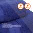 Amazon Basics 6-teiliges set bleichbeständiges Baumwoll-Badehandtuch-Set - marineblau, 137,2 x 76,2 cm, 66,0 x 40,6 cm, 30,5 x 30,5 cm