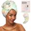 Kitsch Satin-umwickeltes Mikrofaser-Haarhandtuch – schnell trocknend, lockiges Haar für Damen, nasses Haar, Mikrofaser-Handtuch für Haare, Haartrockner-Handtuch, Haartücher für Damen, Haarturban für