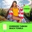 Havluland,6er Set Strandtücher – 100% türkische Baumwolle, super weich (71x39), leicht – saugfähig und schnell trocknendes Badetuch – übergroße Fitnessstudio, Reisen, Sandfreie Stranddecke
