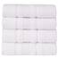 Qute Home 4-teiliges Handtuch-Set, 100% türkische Baumwolle, Premium-Qualität, Handtücher für Badezimmer, schnell trocknend, perfekt für den täglichen Gebrauch, Set beinhaltet 4 Handtücher (weiß)