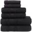 Qute Home 6-Piece Bath Towels Set, 100% Turkish Cotton Premium Quality Bathroom Towels, Soft and Absorbent Turkish Towels, Set Includes 2 Bath Towels, 2 Hand Towels and 2 Washcloths (Black)