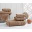 Qute Home 4-teiliges Handtuch-Set, 100% türkische Baumwolle, Premium-Qualität, Handtücher für Badezimmer, schnelltrocknend, perfekt für den täglichen Gebrauch, Set beinhaltet 4 Handtücher (braun)