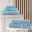 Hawmam Linen Hellblau 6-teiliges Badetuch-Set für Badezimmer, Originale türkische Baumwolle, weich, saugfähig und hochwertig, 2 Badetücher, 2 Handtücher, 2 Waschlappen