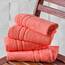 Hammam Linen Korallenorange Handtücher 4er Pack – 16 x 30 türkische Baumwolle Premium Qualität Weiche und saugfähige kleine Handtücher für Badezimmer