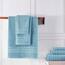 Hawmam Linen Hellblau 6-teiliges Badetuch-Set für Badezimmer, Originale türkische Baumwolle, weich, saugfähig und hochwertig, 2 Badetücher, 2 Handtücher, 2 Waschlappen