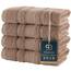 Qute Home 4-teiliges Handtuch-Set, 100% türkische Baumwolle, Premium-Qualität, Handtücher für Badezimmer, schnelltrocknend, perfekt für den täglichen Gebrauch, Set beinhaltet 4 Handtücher (braun)