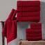 Hammam Linen Burgunderrote Badetücher, 4er-Pack, 68 x 137 cm, weich und saugfähig, Premium-Qualität, perfekt für den täglichen Gebrauch, 100% Baumwolle