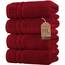 Hammam Linen Burgunderrote Handtücher 4er-Pack – 16 x 30 türkische Baumwolle Premium Qualität weich und saugfähig kleine Handtücher für Badezimmer