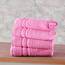 Hawmam Linen Handtücher, türkische Baumwolle, Premium-Qualität, weich und saugfähig, kleine Handtücher für Badezimmer, Rosa, 4 Stück