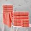 Hammam Linen Coral Orange Badetücher, 4er-Pack, 68 x 137 cm, weich und saugfähig, Premium-Qualität, perfekt für den täglichen Gebrauch, 100% Baumwolle Handtuch