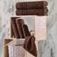 Hawmam Linen Brown 6-teiliges Badetuch-Set für Badezimmer, Originale türkische Baumwolle, weich, saugfähig und hochwertig, 2 Badetücher, 2 Handtücher, 2 Waschlappen