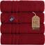 Hammam Linen Burgunderrote Badetücher, 4er-Pack, 68 x 137 cm, weich und saugfähig, Premium-Qualität, perfekt für den täglichen Gebrauch, 100% Baumwolle