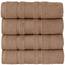 Qute Home 4-teiliges Handtuch-Set, 100% türkische Baumwolle, Premium-Qualität, Handtücher für Badezimmer, schnelltrocknend, perfekt für den täglichen Gebrauch, Set beinhaltet 4 Handtücher (braun)