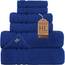 Hammam Linen Navy Blue 6 Pack Bath Towels Sets Linen for Bathroom Original Türkische Baumwolle Weich, Saugfähig und Premium 2 Bad, 2 Hand, 2 Waschlappen