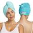 Turbie Twist Microfiber Hair Towel (2 Pack) Light Aqua - Dark Aqua by Turbie Twist