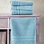 Hammam Linen Hellblaue Handtücher 4er-Pack – 16 x 29 türkische Baumwolle Premium Qualität Weich und Saugfähig Kleine Handtücher für Badezimmer