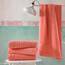 Hammam Linen Coral Orange Badetücher, 4er-Pack, 68 x 137 cm, weich und saugfähig, Premium-Qualität, perfekt für den täglichen Gebrauch, 100% Baumwolle Handtuch