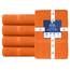 DAN RIVER Badetücher, 68 x 137 cm, 100 % Baumwolle, größer und leichter, schneller trocknend, super weich und saugfähig, ideales Badetuch-Set für den täglichen Gebrauch, Orange, 4 Stück
