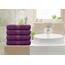 Dan River 6er-Pack Premium-Handtücher (40,6 x 71,1 cm) – 100% Baumwolle, ultraweich, leicht, sehr saugfähige Handtücher für Badezimmer, Spa, Fitnessstudio, Salon, Hotel und Reisen – 550 g/m² – Purple