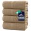 DAN RIVER Badetuch-Set, 100 % Baumwolle, weich, groß, Badetuch, sehr saugfähig, für den täglichen Gebrauch, ideal für Pool, Zuhause, Fitnessstudio, Spa, Hotel, Hellbraun, 68.6 x 137.2 cm, 600 g/m²
