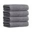 JML Mikrofaser-Handtücher, Badetuch-Set, 4 Stück, 68,6 x 139,7 cm, super saugfähig, schnell trocknend, Badetuch für Haare, Schwimmen, Fitness, Sport, Yoga, Grau
