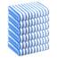 JML Mikrofaser-Badetücher, übergroße Handtuch-Sets, 68.6 x 139.7 cm, extra saugfähig, schnell trocknend und antibakteriell, Sporthandtuch, Yoga-Handtuch 6 Pack-stripeblue