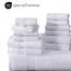 LANE LINEN 18-teiliges Badetuch-Set, 100 % Baumwolle, weiß, 4 Badetücher, 6 Handtücher, 8 Waschlappen, weich, saugfähig, Hotelqualität, für Badezimmer und Gäste